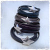leather bracelets with magnetic star clasp
