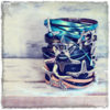 Stacked SEA STARS leather bracelet