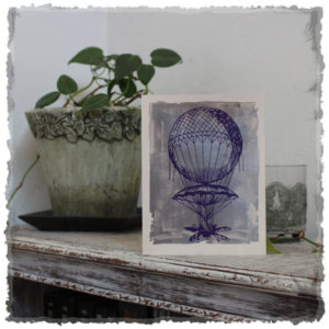 Hand ScreenPrinted Card Balloon
