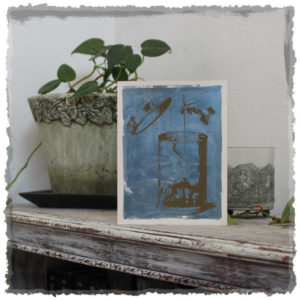 Hand ScreenPrinted Card Mushrooms