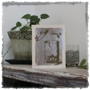 Hand ScreenPrinted Card Mushrooms